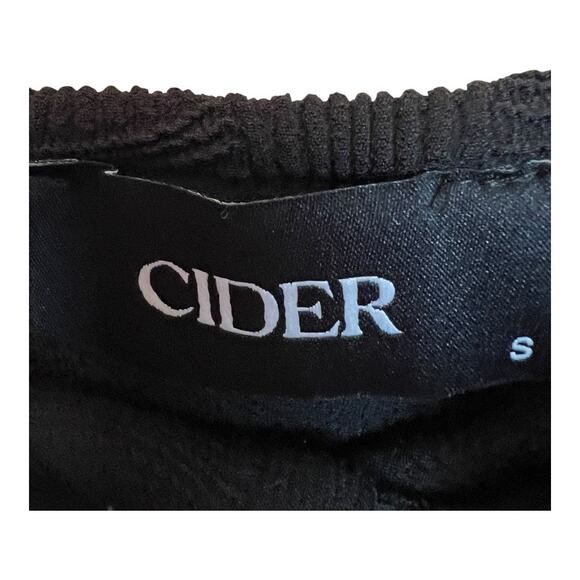 Cider Cropped Festival Top Shirt Blouse Concert Summer Black Ruffle strap Small - Picture 6 of 7